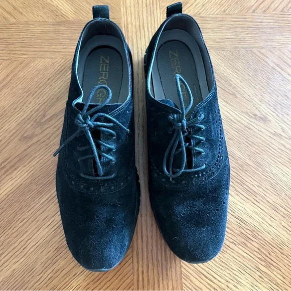 Cole Haan | Zerogrand Black Suede Wingtip Oxford Sneaker Women’s 10 - Picture 10 of 10